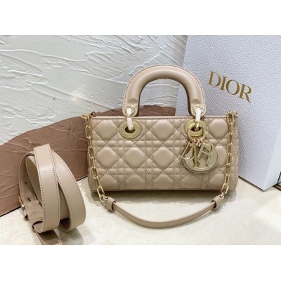 Dior Lady D-Joy Small Bag In Hazelnut Cannage Lambskin