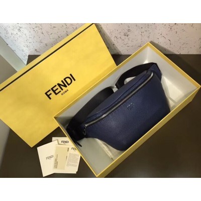 Fendi Belt Bag In Blue Romano Leather