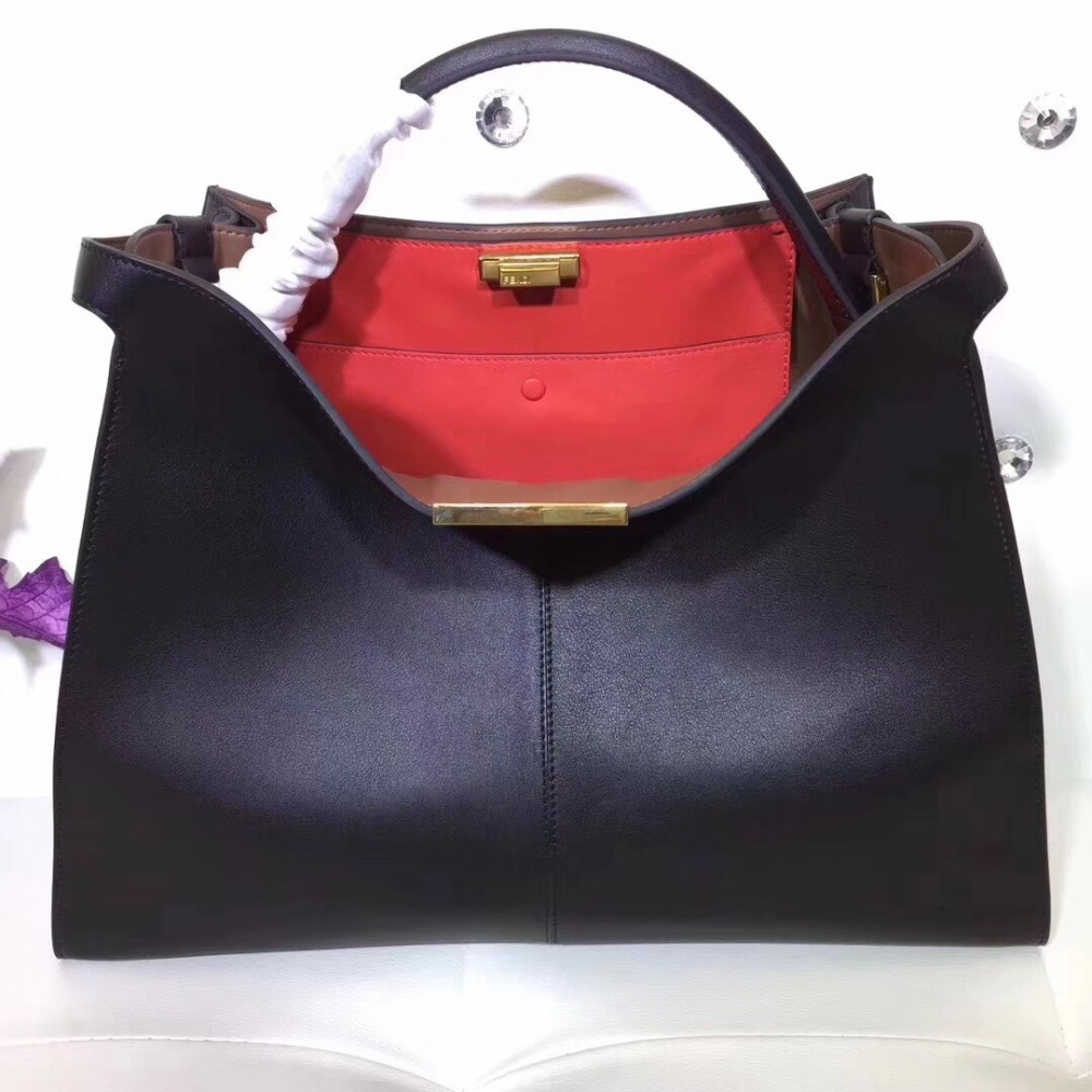 Fendi Black Peekaboo X Lite Large Bag