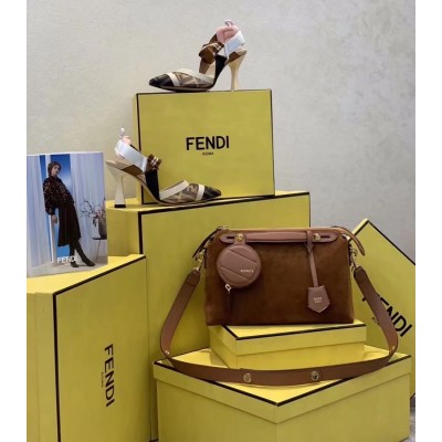 Fendi By The Way Medium Bag In Brown Suede