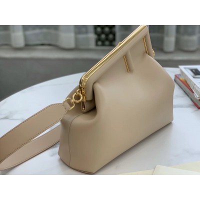 Fendi First Medium Bag In Beige Nappa Leather