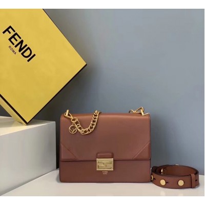 Fendi Kan U Bag In Brick Red Calfskin