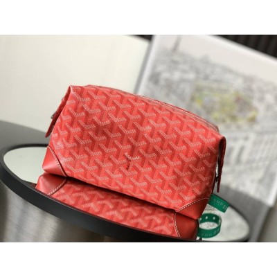 Goyard Bowling 25 Toiletry Bag Red