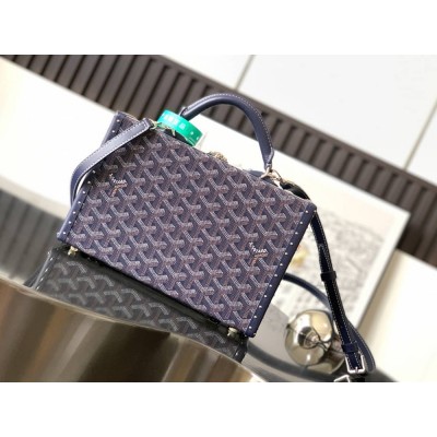 Goyard Grand Hotel Trunk Bag Navy Blue