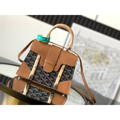 Goyard Saigon Structure Mini Bag Black & Tan