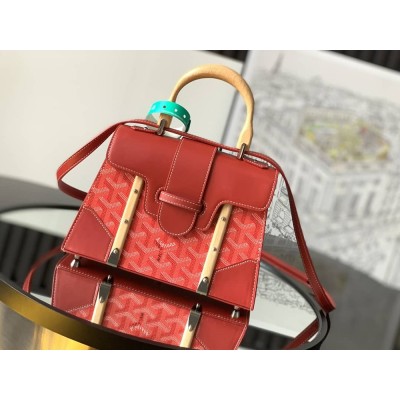 Goyard Saigon Structure Mini Bag Red