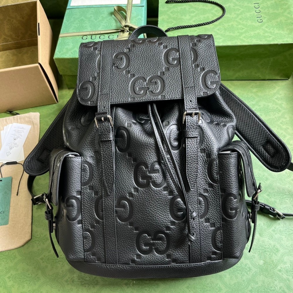 Gucci Backpack in Black Jumbo GG Leather