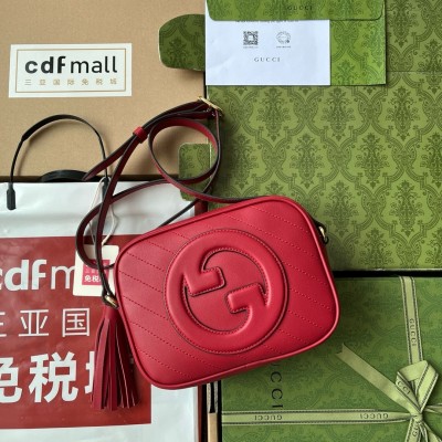 Gucci Blondie Small Camera Bag in Red Calf Leather