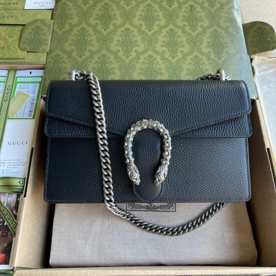 Gucci Dionysus Small Shoulder Bag in Black Calfskin