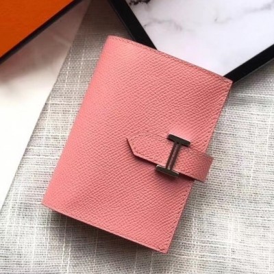 Hermes Bearn Mini Wallet In Rose Confetti Epsom Leather