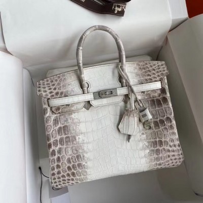 Hermes Diamond Birkin 25cm In Himalaya Niloticus Crocodile Skin