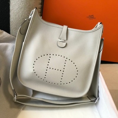 Hermes Evelyne III 29 Bag In Beton Clemence Leather