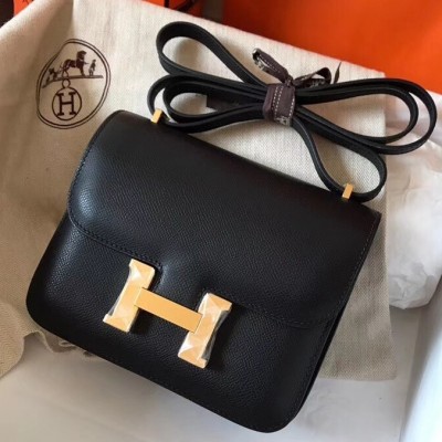 Hermes Mini Constance 18cm Black Epsom Bag