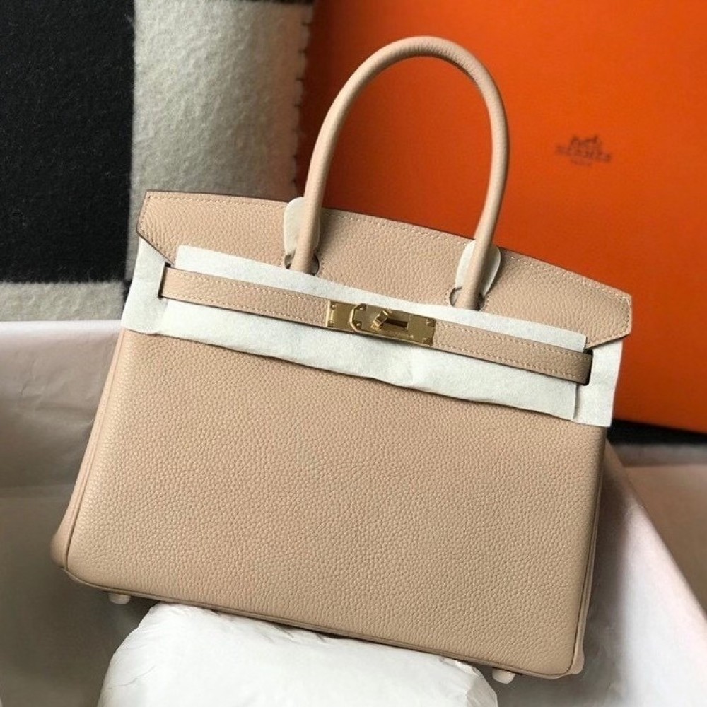 Hermes Trench Clemence Birkin 30cm Bag GHW