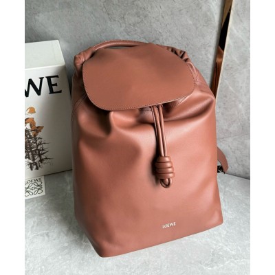 Loewe Flamenco Backpack in Brownie Supple Calfskin