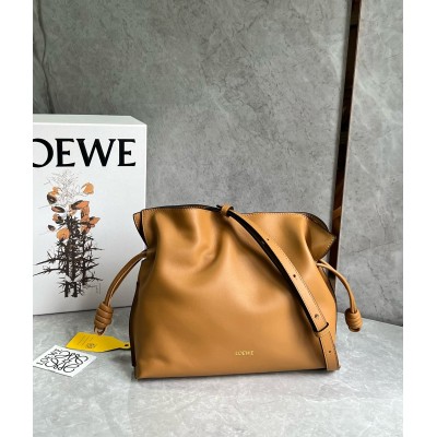 Loewe Flamenco Clutch Bag in Warm Desert Nappa Calfskin