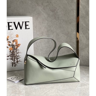 Loewe Puzzle Hobo Bag In Light Celadon Nappa Calfskin