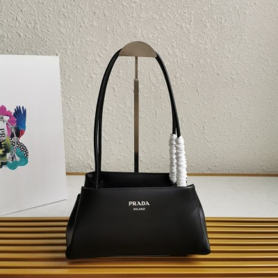 Prada Supernova Small Shoulder Bag In Black Calfskin