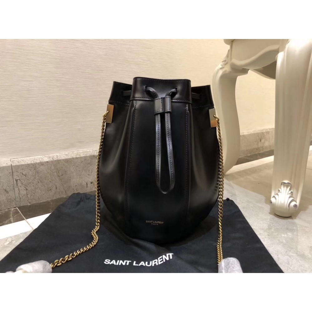 Saint Laurent Black Talitha Small Bucket Bag